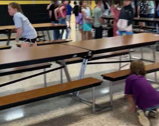 official_BESISD's tweet photo. Sending a Shout Out to the Third-grade students who help clean the cafe every single day. 
They sweep and pick up trash to help get the area ready for fourth grade.  
It started with a few boys and grew from there.
Thank you Third Grade! https://t.co/k7WNhWV6Bk
