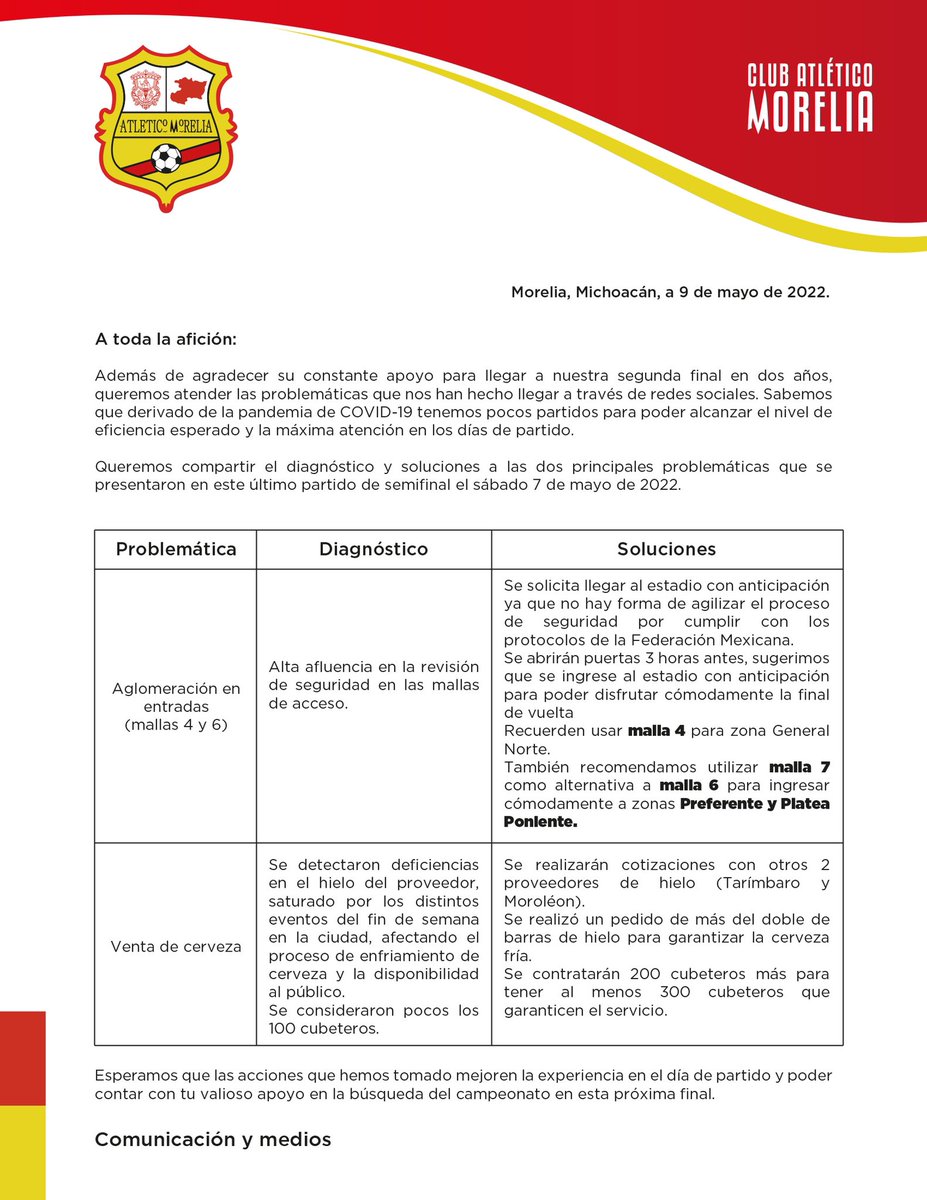 C_A_Morelia's tweet photo. 🚨Comunicado oficial 🚨

#LaHistoriaContinúa🟡🔴 https://t.co/BUHfLD0eFj