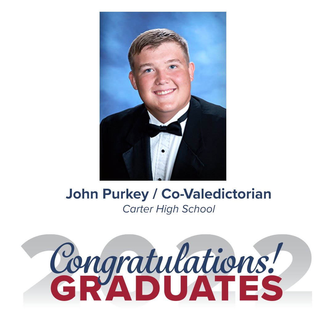 KnoxSchools's tweet photo. Congratulations to Carter High School co-valedictorians Chloe Borst and John Purkey! https://t.co/DQnm4mYvpG