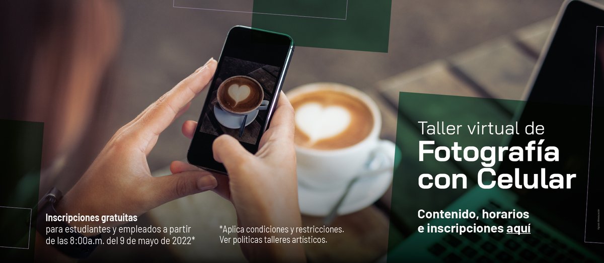 EAFITBogota's tweet photo. Hey, #Eafitense 💙
Si lo tuyo es la #Fotografía, este Taller Virtual de #FotografíaconCelular es justo para ti. Inscríbete y aprovecha este espacio de aprendizaje ➡ https://t.co/pIW0Hsk73a
Costo para estudiantes: 0
Costo para Graduados: $51.500 https://t.co/TfEkNMw8BD