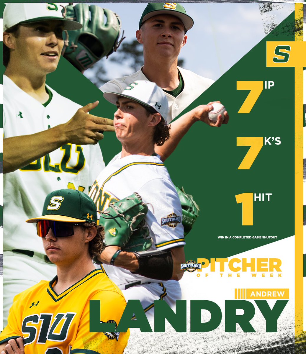 LionUpBaseball's tweet photo. What a huge performance from Andrew Landry on Sunday afternoon. Career-highs in Ks &amp; IP, plus first CG/SHO of his career. Congratulations on earning @SouthlandSports Pitcher of the Week honors.

#LionUp | #SouthlandStrong https://t.co/gQW7ZC28mq