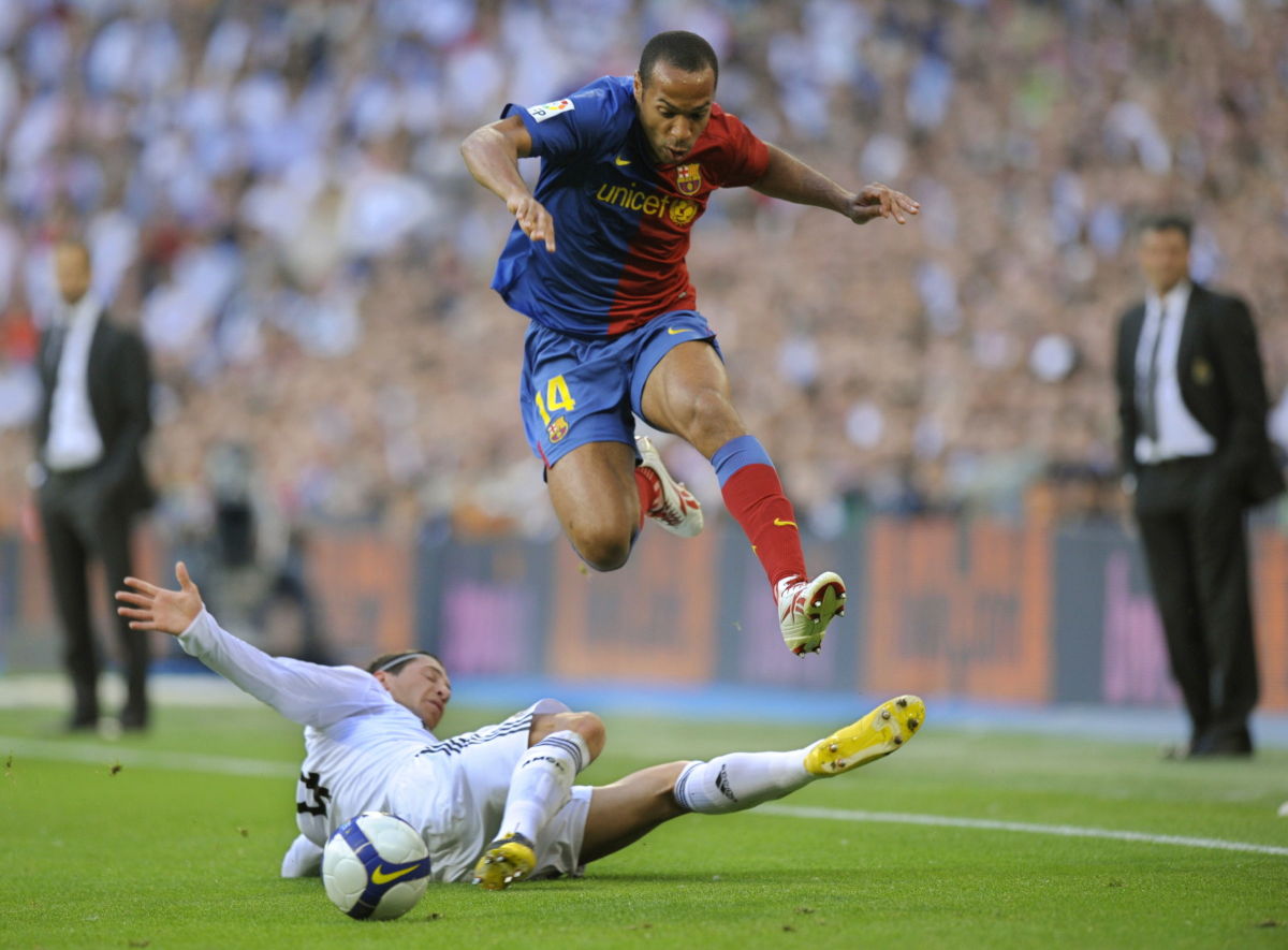 BarcaUniversal's tweet photo. Thierry Henry: "All European clubs fear Real Madrid and Real Madrid fears Barcelona." https://t.co/FrL9zU1Dh2