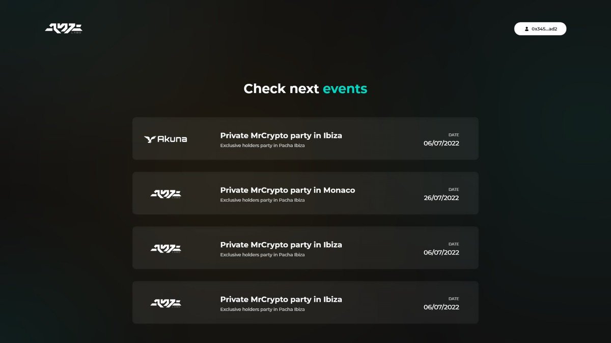 que os parece el primer draft de la app exclusiva para holders en la que poder apuntarse a eventos?

Con suerte a finales de esta semana la tendremos lista