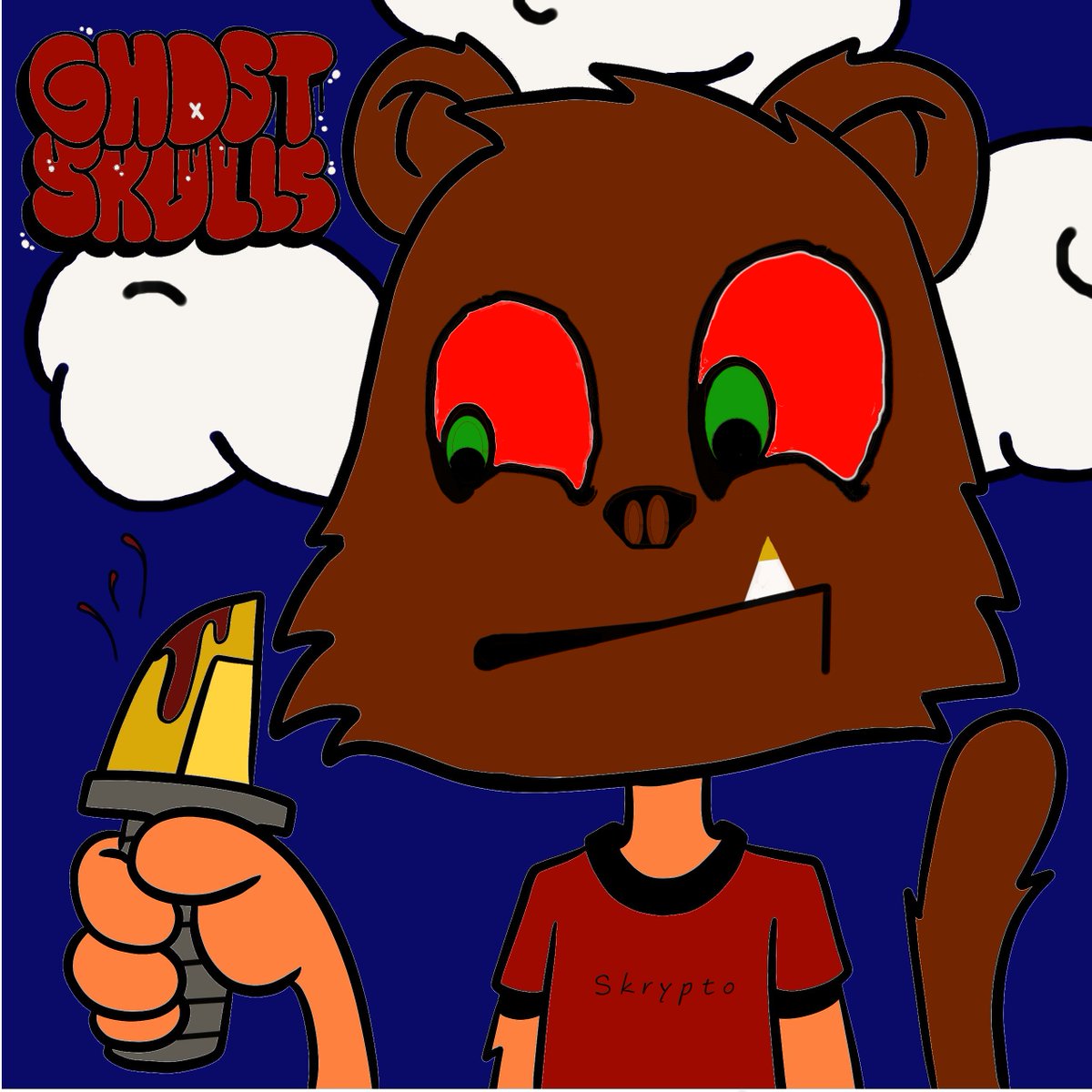 _Skrypto_'s tweet photo. Ghost Skulls is doing a art project, join the discord to doanload a template and for your chance to win some awesome prizes!! @GhostSkullsNFT https://t.co/KbhKGCxcRi
