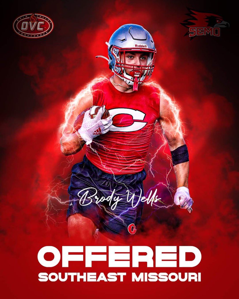 bwells34's tweet photo. Blessed to receive my 2nd Division 1 offer from Southeast Missouri @Coach_Cook_ @CoachBenado @ThomasEGreer2 https://t.co/vDfVVwEc1a