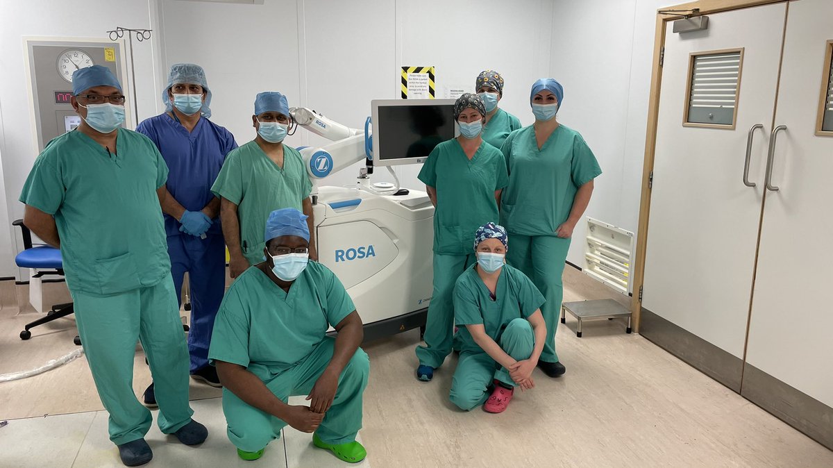 Mr.Ganapathi (@mrghipknee) on Twitter photo We flew solo! Did Robotic knee replacement using ROSA without the presence of Robotic technician support. First hospital in UK to do ROSA robotic knee replacement independently! Well done Bangor theatre staff who are always up for a challenge! <a href="/kathryn_h_c/">Kathryn Cummings</a> <a href="/DafyddPleming/">Dafydd Pleming</a> We flew solo! Did Robotic knee replacement using ROSA without the presence of Robotic technician support. First hospital in UK to do ROSA robotic knee replacement independently! Well done Bangor theatre staff who are always up for a challenge! <a href="/kathryn_h_c/">Kathryn Cummings</a> <a href="/DafyddPleming/">Dafydd Pleming</a>