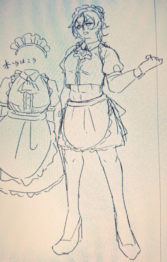 まだ🛹ハマって1ヶ月だしメイドの日に再掲できるメイド絵なんて………あった
何故…? 