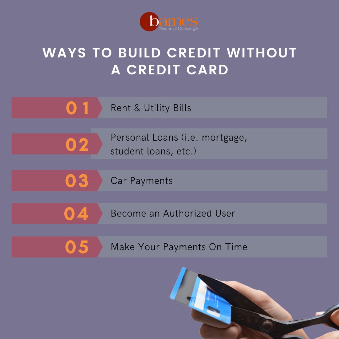 BarnesFinancial's tweet photo. You don’t always need a credit card to build credit, and here are some ways to do that!

#taxes #taxdeduction #taxpreparer #buildcredit #creditcard #creditscore https://t.co/jseNWyDXF7