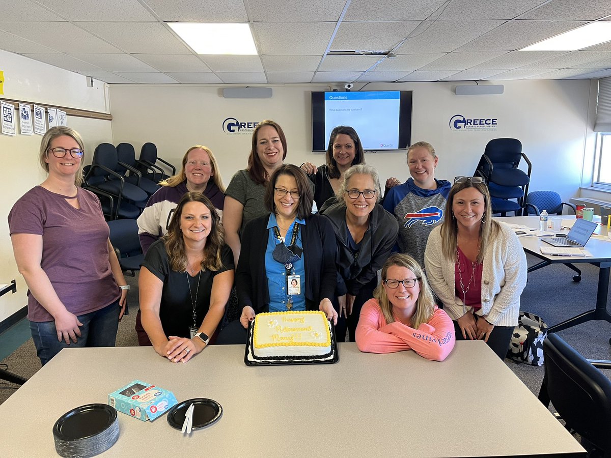 Celebrated the retirement of one our  math teachers today!  Happy Retirement Mary! We are going to miss you! <a href="/SetzerErica/">Erica Setzer</a> <a href="/gcsd_math/">GCSD Math</a> <a href="/GreeceCentral/">Greece Central</a>