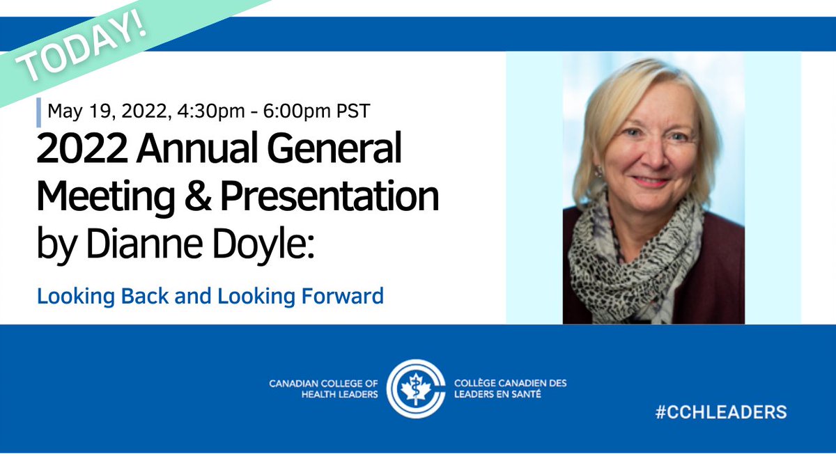 TODAY! Our 2022 Annual General Meeting &amp; a presentation by Dianne Doyle starts at 4:30pm! For more information, visit: bit.ly/2022agmbclm