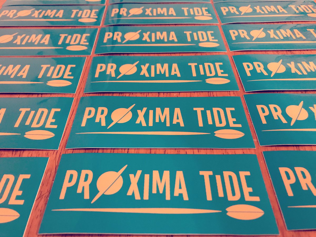 New stickers just arrived! Thank you <a href="/ColtmanKristian/">Kristian Coltman</a>, they came out beautifully! Come grab one at <a href="/celerycitycraft/">Shane Hardenbrook</a> on Sunday, May 22nd. And meet our newest surfer! #surf #surfrock #surfmusic #reverb #sanfording #sanfordflorida #stickerapp