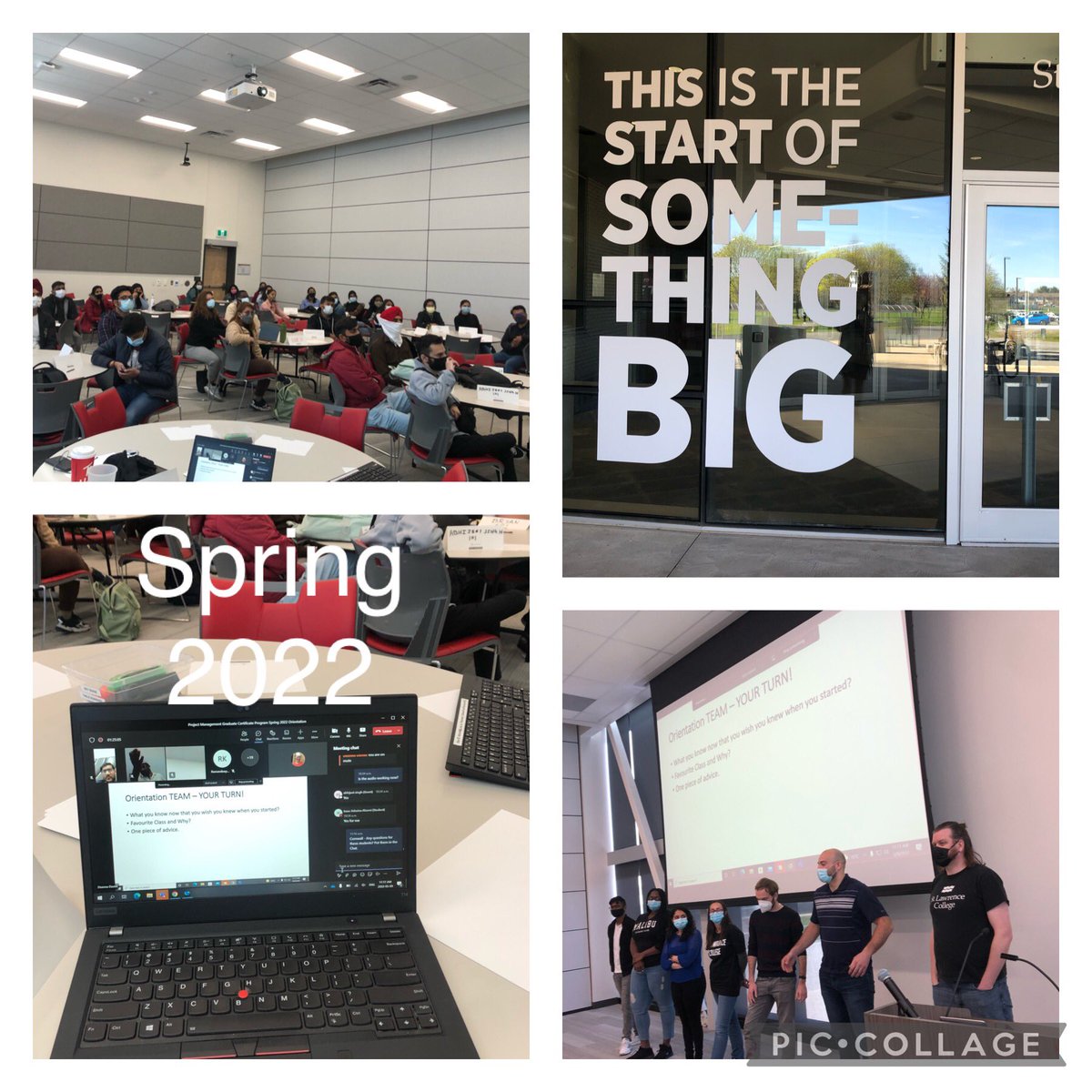 DeannaDavies3's tweet photo. @slcbiz Project Management Orientation Spring 2022. First time delivering in person &amp; on line - flex delivery! Exciting morning  - Thankful for our #projecmanagement Mentors leading group discussions @SLC_Alumni @SLCintl Your Semester is a #Project! This is our team #Kickoff! https://t.co/sUEPycktBC
