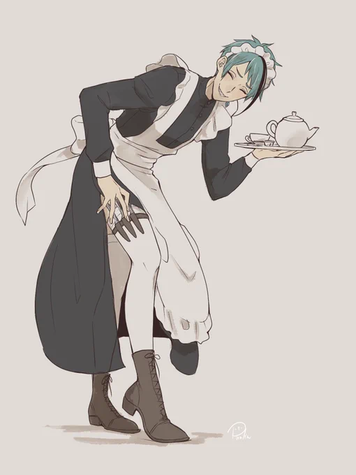 メイドの日らしいので再掲☕️

⚠️女装してる🐬くん 