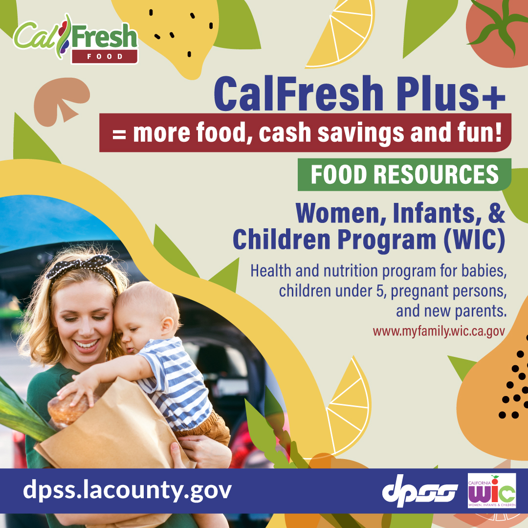 LACo_DPSS's tweet photo. CalFresh Plus means access to more food benefits that keep you and your family nourished and healthy!

#CalFreshPlus #ChooseCalFresh #PHFEWIC #MarketMatch #CAMeals #LACounty @CountyofLA https://t.co/TdvDb42AyO