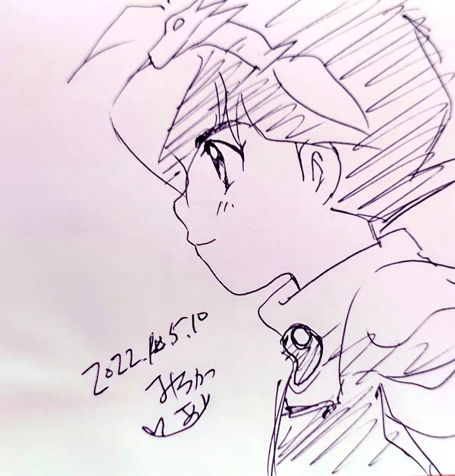 朝落書きワタルくん✨ 