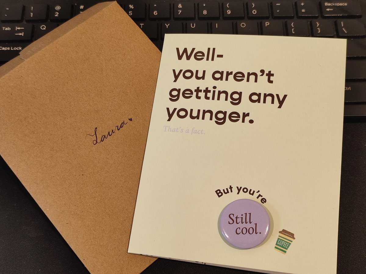 laubibianapina's tweet photo. Omg! My labmates are the best! I never expected to receive such beautiful surprises :) #StuartFoxLabLove
Thank you so so much! π₯°π₯°
I will wear my badge of "still cool" for the whole month to ensure a happy transition into the 30's https://t.co/DDM4AevmfD