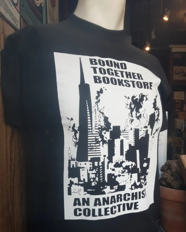 Do you have a Bound Together bookstore t-shirt ?

We're almost out and we may out be for a while!

$15 each (before taxes)