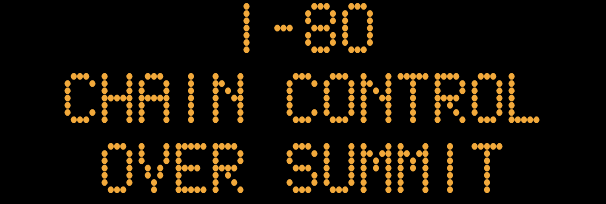 KCBSAMFMTraffic's tweet photo. #TheSierra #I80 #ChainControl is in effect Eastbound from #Kingvale to #DonnerLake and Westbound from #DonnerLake to #Highway20. #KCBSTraffic https://t.co/EZ1bG9xYzu