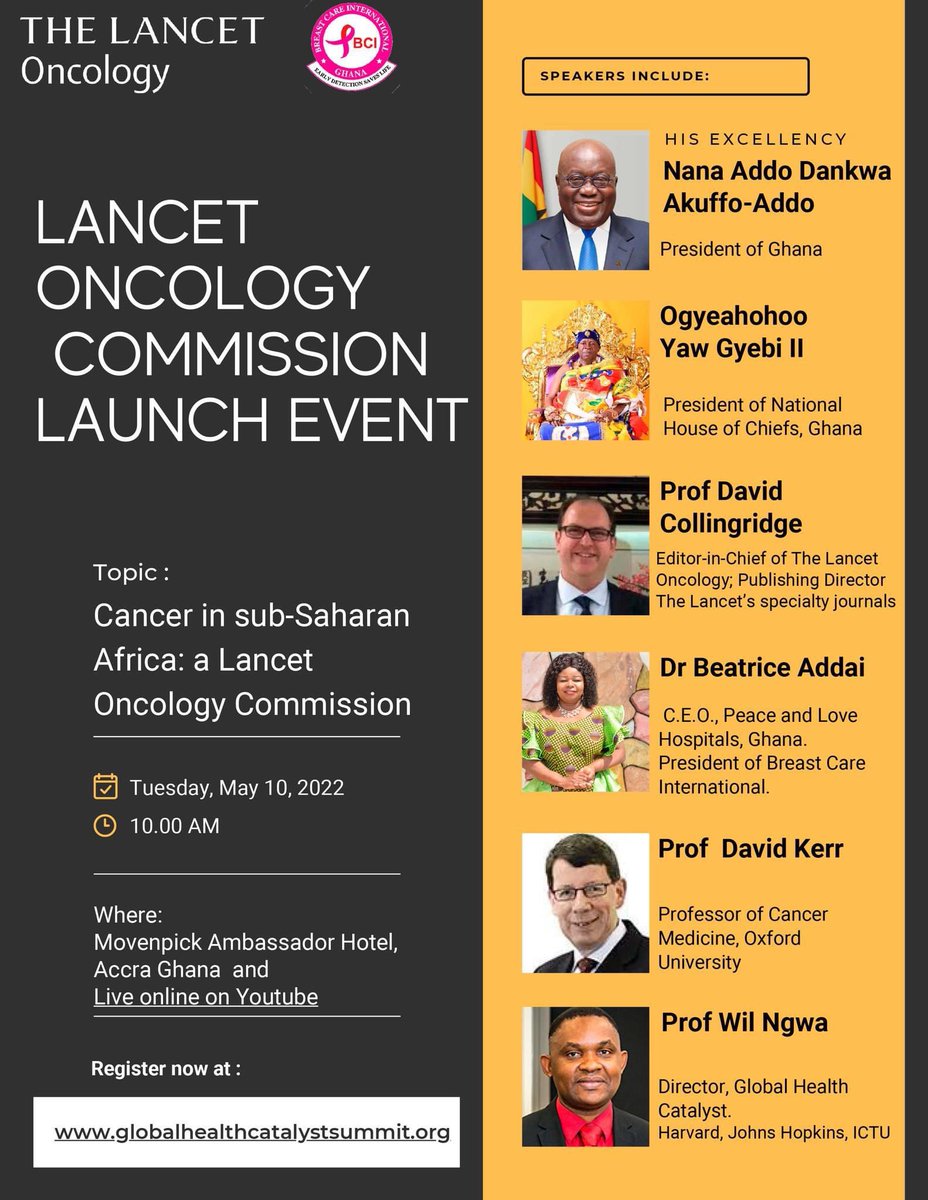 kuwa_women's tweet photo. From Global Health Catalyst:
“The #globalhealthcatalystsummit & #breastcareinternationalghana teams invite you to join the historic #lancetoncologycommission for #subsaharanafrica launch in #ghana
Tuesday May 10, 2022
10 am (Ghanian time)
11am (UK time)
6 am (New York time) https://t.co/AfB7klZNhu