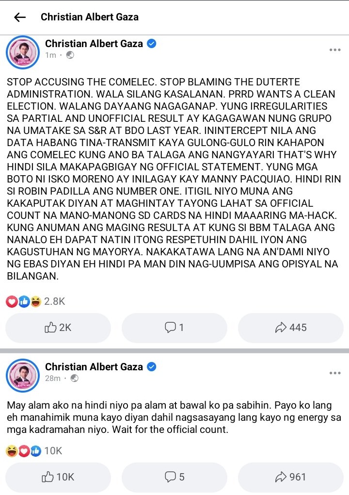 swifolkfolk's tweet photo. diko inaasahan 'to pero because of u, xian gaza, i still hope for vp leni's win 😭🙏 https://t.co/fodj6yXJVR