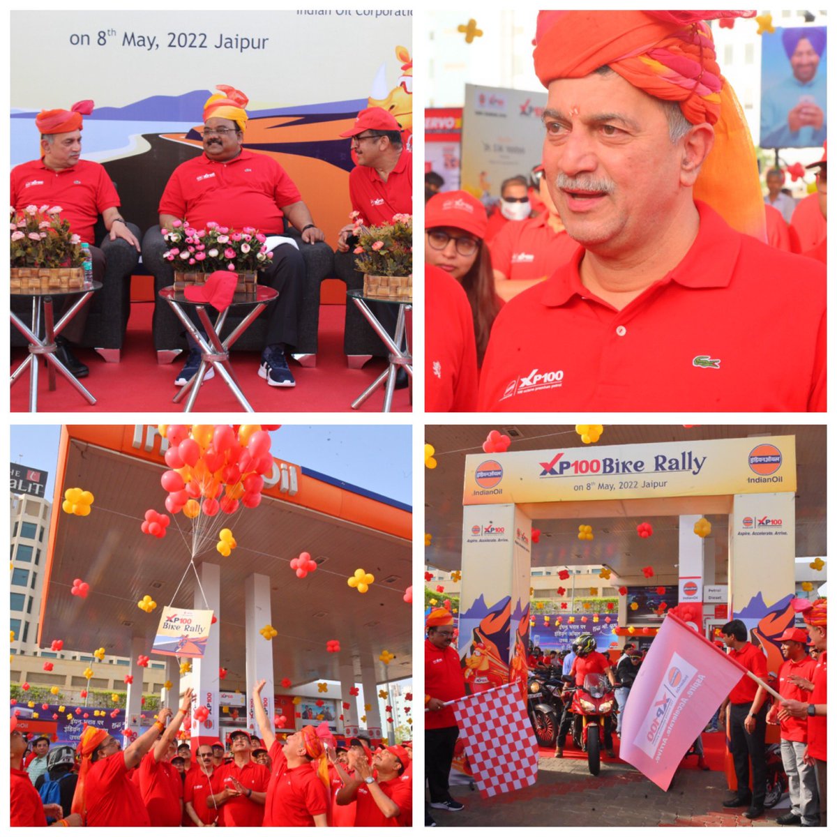 Nothing more great like this occasion. Chairman and Director Marketing flagging of a bike rally for XP-100 promotion at pink city Jaipur <a href="/ChairmanIOCL/">ChairmanIOC</a> <a href="/DirHR_iocl/">Director (HR), IndianOil</a> <a href="/DirMktg_iocl/">Director (Marketing), IndianOil</a> <a href="/RajasthanIoc/">IOC_RAJASTHAN</a>