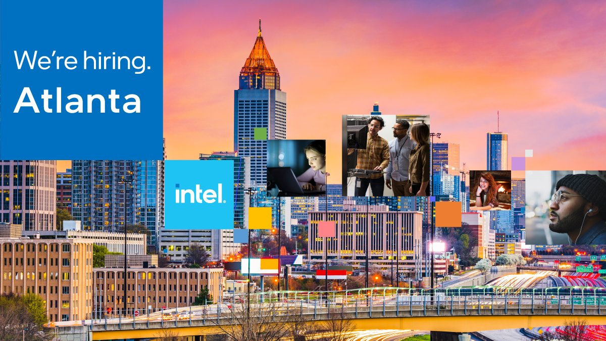 inteldevs's tweet photo. Are you located in Atlanta and looking for a chance to work with Intel? We’re #NowHiring! We need more than 100 people to create our Center of Excellence for Software, Security, FPGAs, and HW, so apply today. https://t.co/qxqsr1NBPO #Atlanta #IntelATL https://t.co/p69iEmuibl