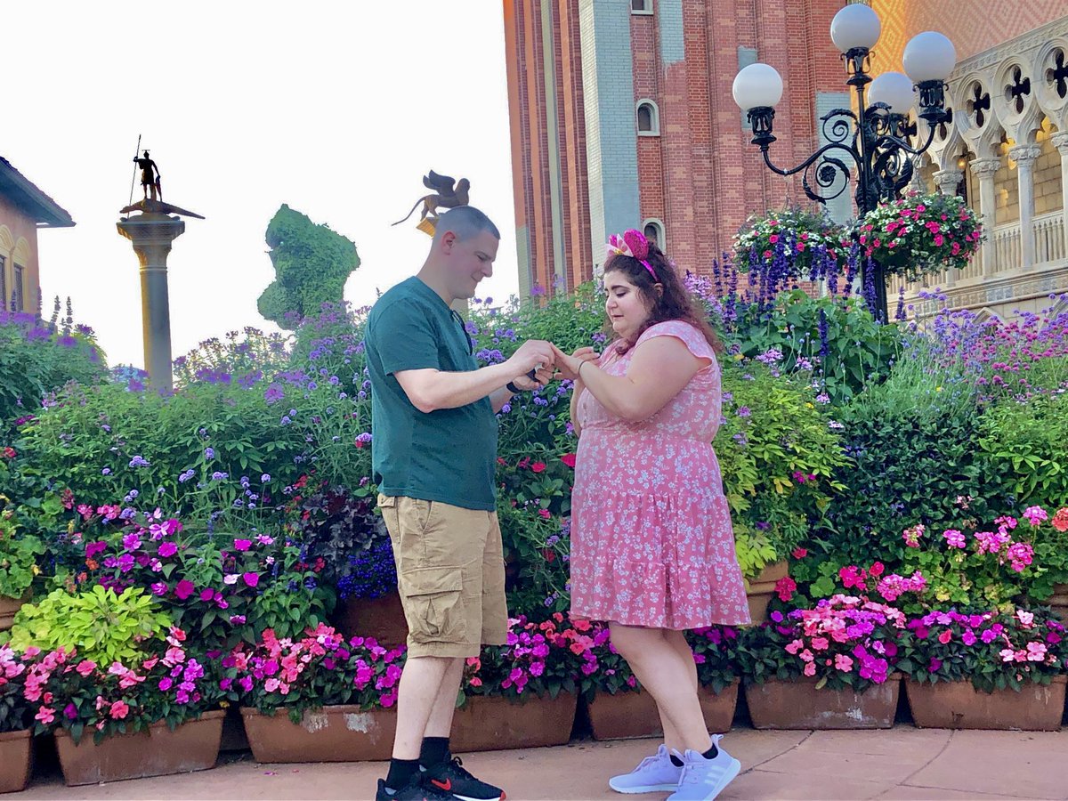 MELLOOCH's tweet photo. I still can’t believe it’s been two weeks since I’ve been engaged 💍💕 I’m so grateful and happy we got through the bumps together. You are my person and I love you so much ❤️#engaged #DisneyWorld #iacceptthelarosa https://t.co/Py3M9PkFsC