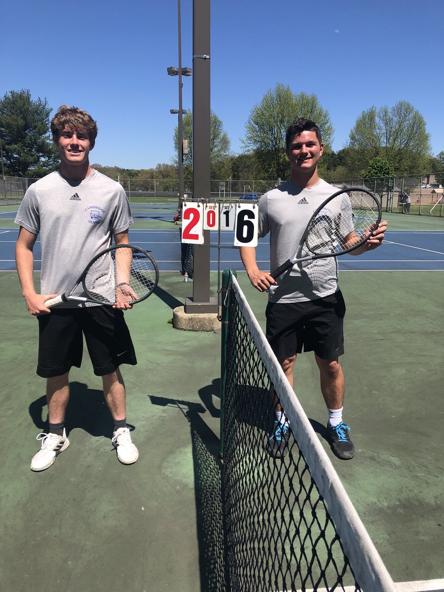 TGibby22's tweet photo. Extremely proud of both my doubles teams! Qualifying for the district tournament today! We to represent, we are Cambridge! https://t.co/Q5NmsLT851
