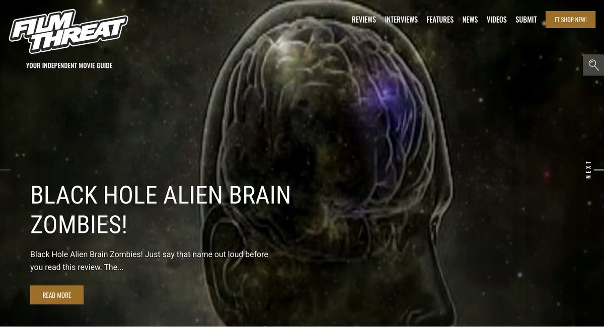 FilmThreat's tweet photo. "...the spread of a zombie virus and the extinction of humanity in the pursuit of knowledge." Black Hole Alien Brain Zombies takes Josiah Teal on a most trippy voyage across the cosmos.
https://t.co/NOdi7rmgDv #SupportIndieFilm #BlackHoleAlienBrainZombies #SciFi https://t.co/CnEky6f5UL
