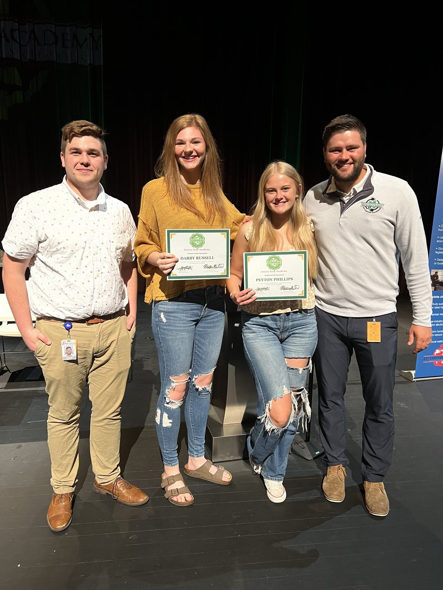 Green Tech Academy (@olathegreentech) on Twitter photo Congrats to our Green Tech Students of the Year for Energy and Sustainability! Peyton Phillips for Energy and Darby Russell for Sustainability! We are so proud of these students and the impact they make on the academy daily! <a href="/OWNovacekOWLS/">Jay Novacek</a> <a href="/joshumphrey/">Josh Umphrey</a> <a href="/Olathe21st/">21stCenturyAcademies</a> @OlatheCTE Congrats to our Green Tech Students of the Year for Energy and Sustainability! Peyton Phillips for Energy and Darby Russell for Sustainability! We are so proud of these students and the impact they make on the academy daily! <a href="/OWNovacekOWLS/">Jay Novacek</a> <a href="/joshumphrey/">Josh Umphrey</a> <a href="/Olathe21st/">21stCenturyAcademies</a> @OlatheCTE