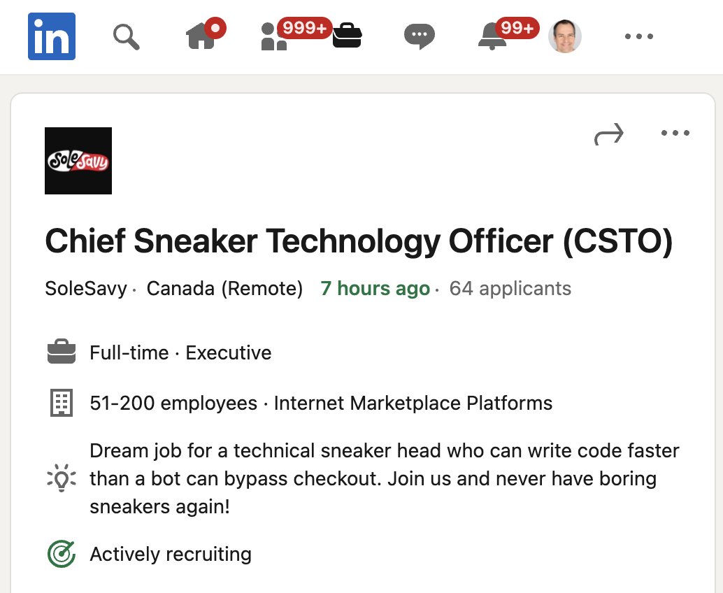 Jean-Michel Lemieux (@jmwind) on Twitter photo Friends at <a href="/SoleSavy/">SoleSavy</a> just posted a dream job. Go apply!!! Friends at <a href="/SoleSavy/">SoleSavy</a> just posted a dream job. Go apply!!!