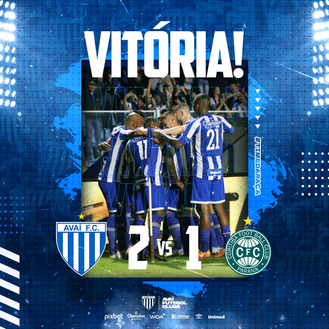 AvaiFC's tweet photo. ACAAAAAAAAAABOU!
VITÓRIA DO LEÃO!

@AvaiFC 2x1 @Coritiba 

COMEMORE,
NAÇÃO AVAIANA!

#TimedaRaça
https://t.co/4y2kKc1vwn https://t.co/lpxkcJwyIP