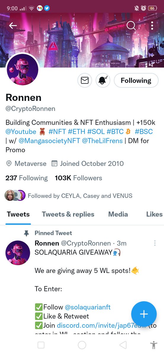 tanay_ronald's tweet photo. @ceyla_giveaways @CryptoRonnen done.. 
@carmina0715 https://t.co/H2VnQ7b5vl