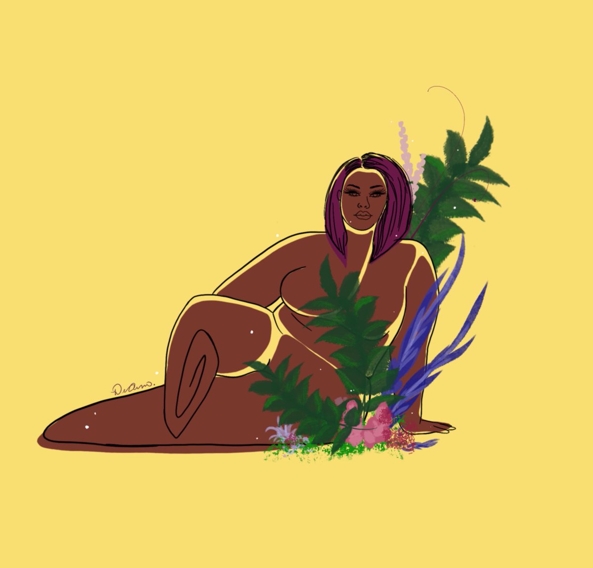 「Detroit based artist! Loving fat folks o」|I appreciate you.のイラスト