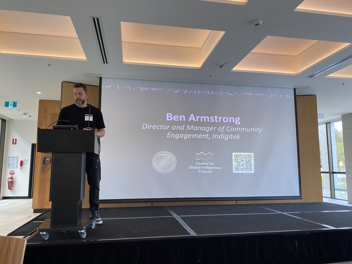 CEO of ⁦<a href="/indigitek/">Indigitek</a>⁩ Wiradjuri man, Ben Armstrong talking about how he has ‘loved computers his whole life… but it was a learning experience growing up and being Mob and loving sci fi’.