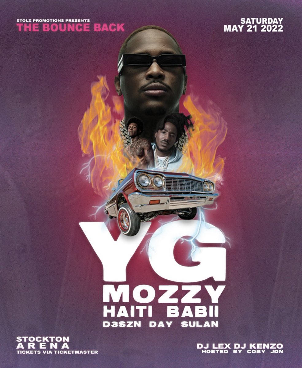 itsryanstolz's tweet photo. 🔥TICKET GIVEAWAY🔥

Retweet for a chance to win a pair of tickets to The Bounce Back ft @YG @MozzyThaMotive @haiti_babii ‼️ 

• 2 winners for every 50 retweets • https://t.co/is5NMTgNjC