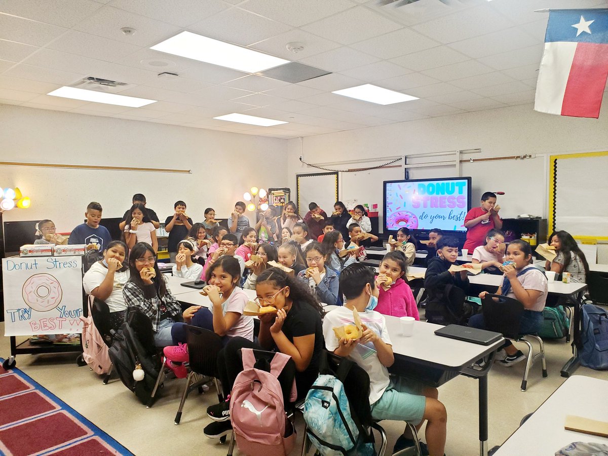 In our class, we DONUT stress 🍩, we try our best!!!