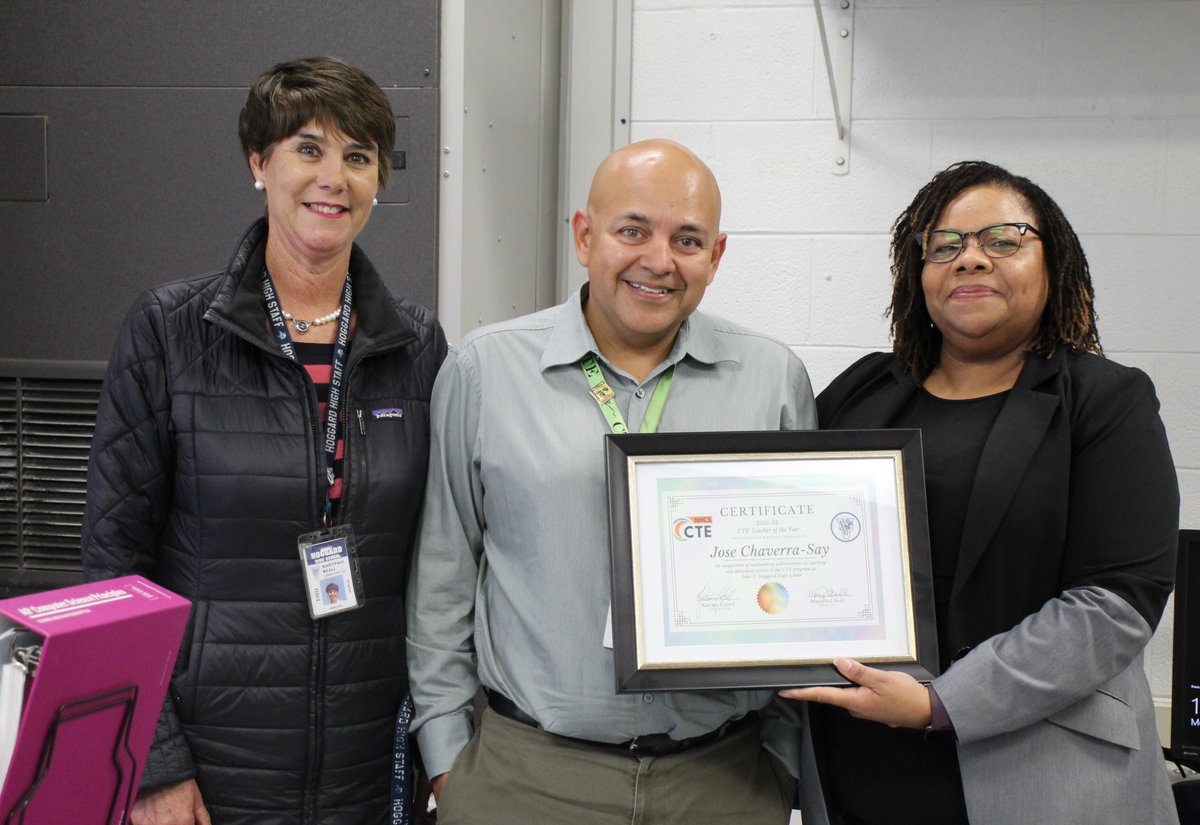 Congratulations Mr. Jose Chaverra Say of Hoggard High School for being named New Hanover County Schools NCCAT Career and Technical Education Teacher of the Year! You are a CTE Champion!