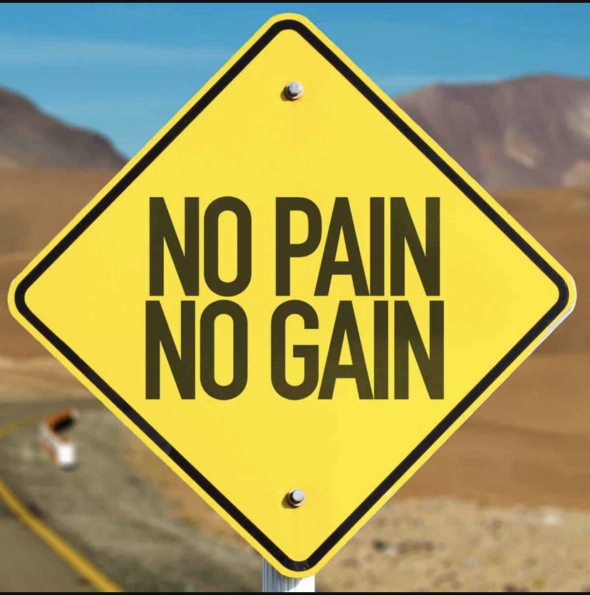 No pain, no gain. #bitcoin