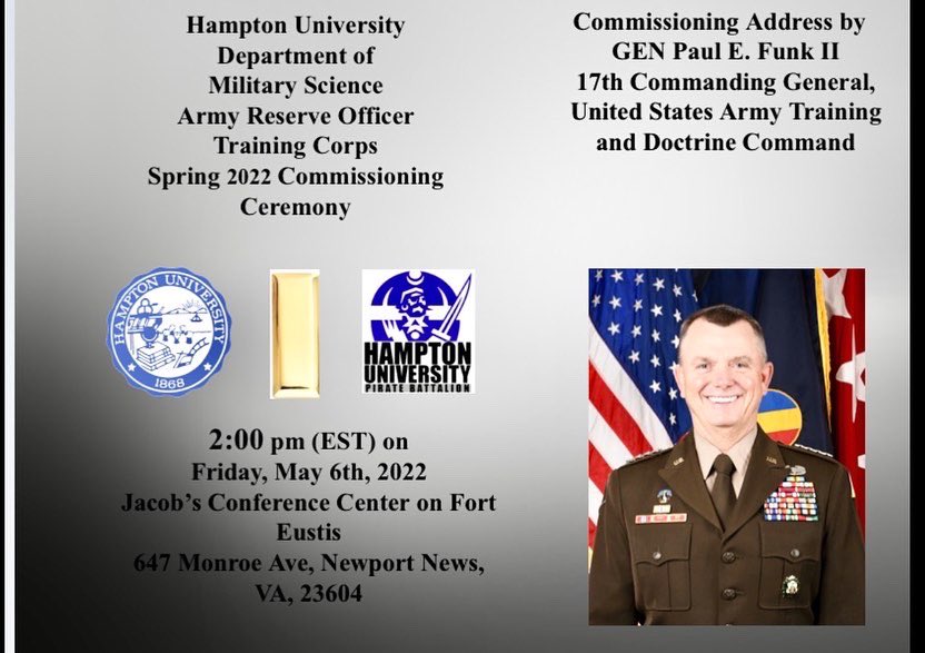 hu_armyrotc's tweet photo. Congratulations to the newest 2LTs to commission out of the Hampton University Army ROTC program!  
This group of officers overcame completing their entire MS3/junior year virtually and their commissioning was the first in-person ceremony the battalion has had in over two years. https://t.co/tSFSiZlswl