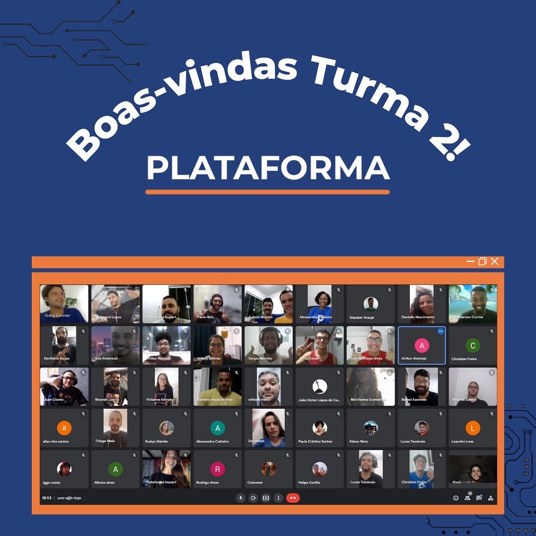 PlataformaMpact's tweet photo. Deem boas-vindas a Turma 2! 🥳

Recebemos 35 novos alunos de dois estados (RJ + SP) de comunidades como #Rocinha, #Cantagalo, #ComplexodoAlemão etc. 

Estamos mto felizes em poder conectar diversas pessoas em comunidades diferentes com a vontade de lançar uma carreira em tech! 🦾 https://t.co/Z2dNZ7fpML