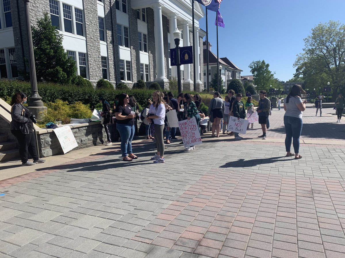 NOW: JMU community members are gathering on the quad to protest the Supreme Court’s leaked opinion that would overturn Roe vs. Wade. This is the second protest to happen on JMU’s campus.