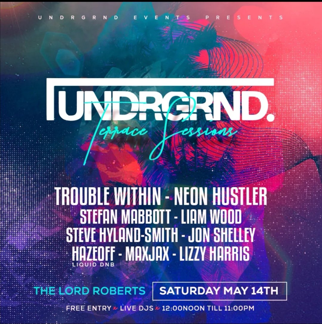 Trouble_within's tweet photo. This Saturday we make our Nottingham debut for UNDRGRND Terrace Sessions. The Sun is showing up and its free entry.

#TroubleWithin #house #undrgrnd #terracesessions https://t.co/ycvQ3Avn4D