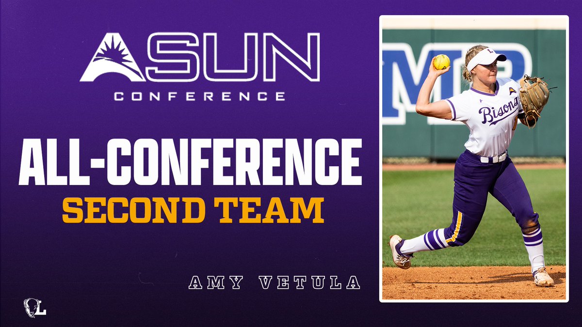 ‼️ 𝑷𝑶𝑺𝑻𝑺𝑬𝑨𝑺𝑶𝑵 𝑨𝑾𝑨𝑹𝑫𝑺 ‼️

Let's hear it for our girl <a href="/AVetula/">Amy Vetula 🌸</a> on earning 2nd team All-ASUN honors for the ✌️nd straight season 😤

She's batting .3⃣7⃣3⃣ and ranks 3rd in the conference with 5⃣9⃣ hits 👊

📰 > bit.ly/3KZLWAU

#IntoTheStorm⛈️ | #HornsUp🤘