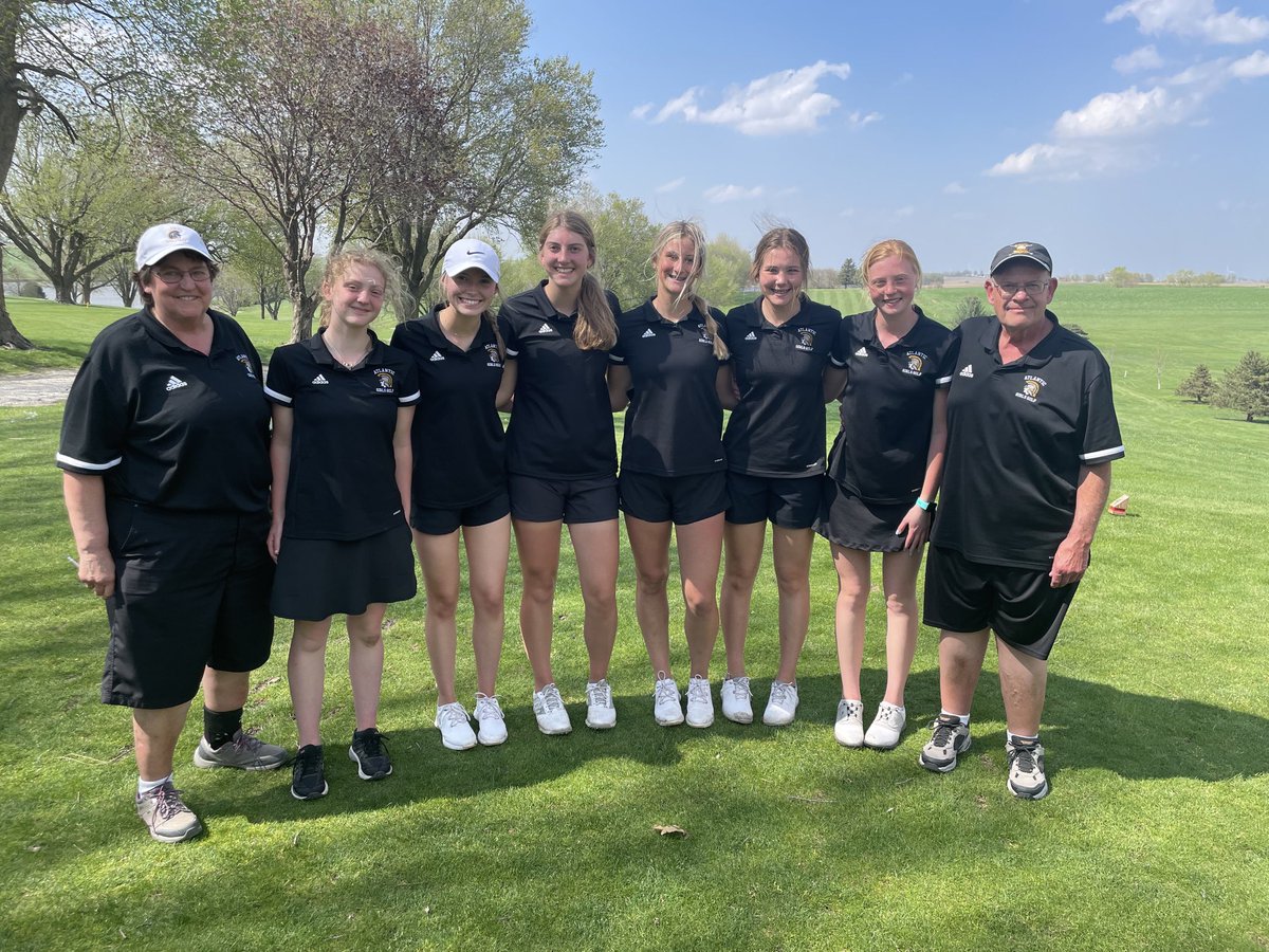 Atlantic Girls win Hawkeye Ten Conference Golf Tournament Title by tie breaker over Creston