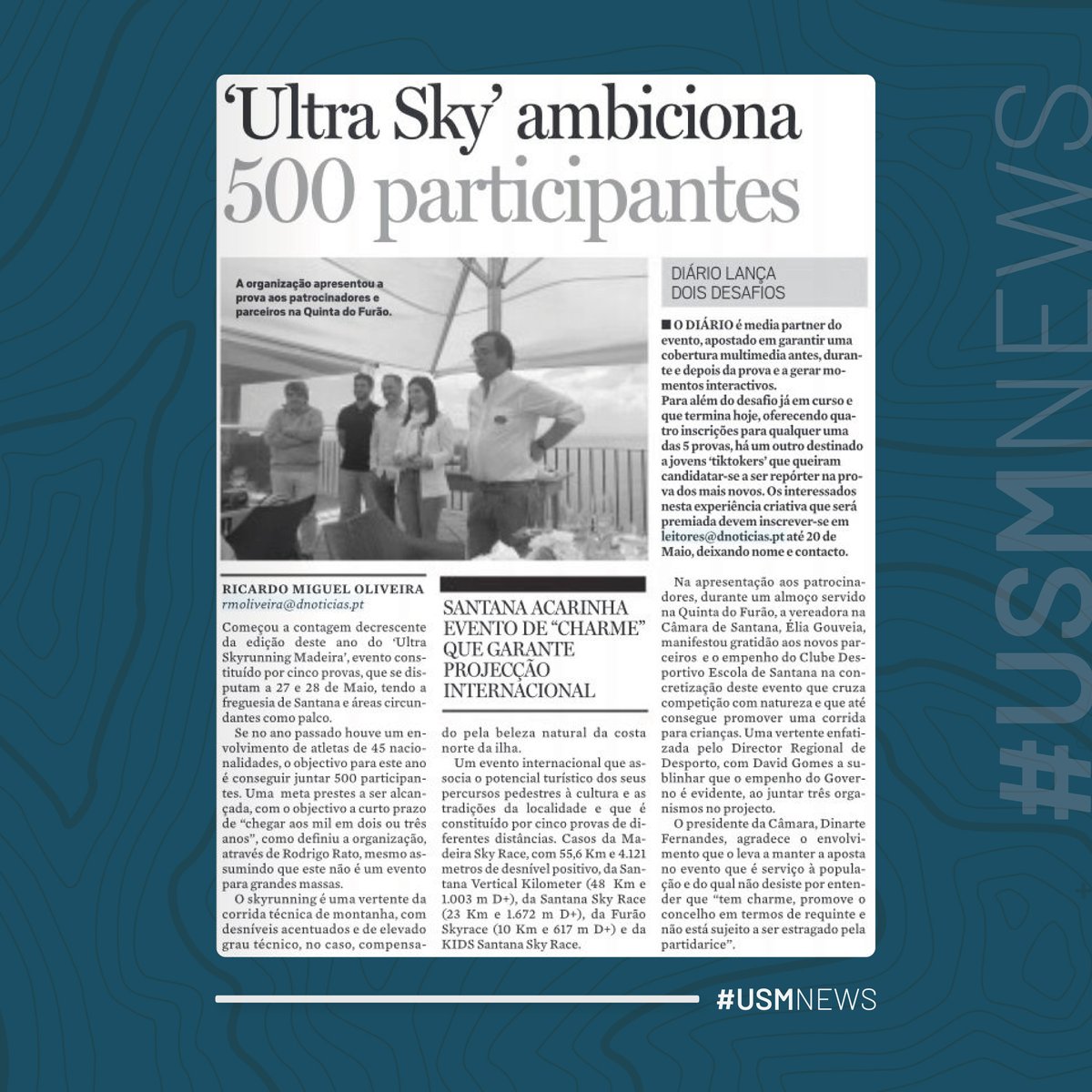 skyrunmadeira's tweet photo. Making headlines for the best reasons 👀

#MadeiraSkyRace #ultraskyrunningmadeira #madeiraoceantrails #verticalkilometer #portugalrunning #visitmadeira #madeiraisland #SkyrunnerWorldSeries https://t.co/In9p9ECWMT