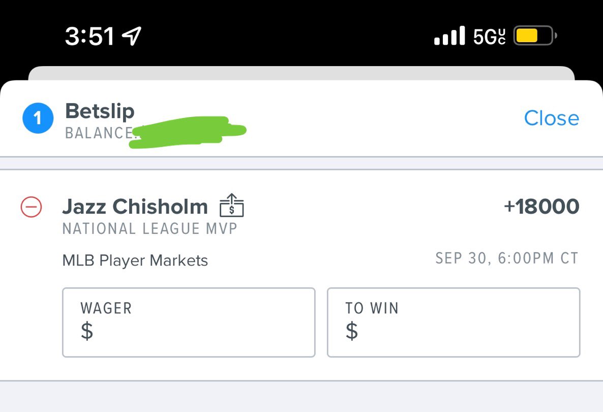 bighitterbilly's tweet photo. 🚨MLB⚾️BET🚨

🐐 Jazz Chisolm Jr (180/1) to win NL MVP 🏆 [FD]

Seeing as low as 30/1 (@SuperBookSports) + 40/1 (@DKSportsbook)

@charliesheen ‘s favorite player (lol)

Player A is Francisco Lindor btw

🏆🏆🏆

#MakeItMiami #gamblingtwitter #freepicks #bighittersONLY #billygoat https://t.co/TEXNNPIpnA