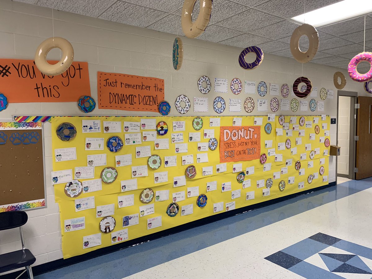 mrsemmagthomas's tweet photo. And just like that state testing is over for the year! Hopefully the donut theme helped our kiddos at Leetonia Elementary 🍩✏️ “Donut stress, just do your best!” https://t.co/zv0bYVaTgw