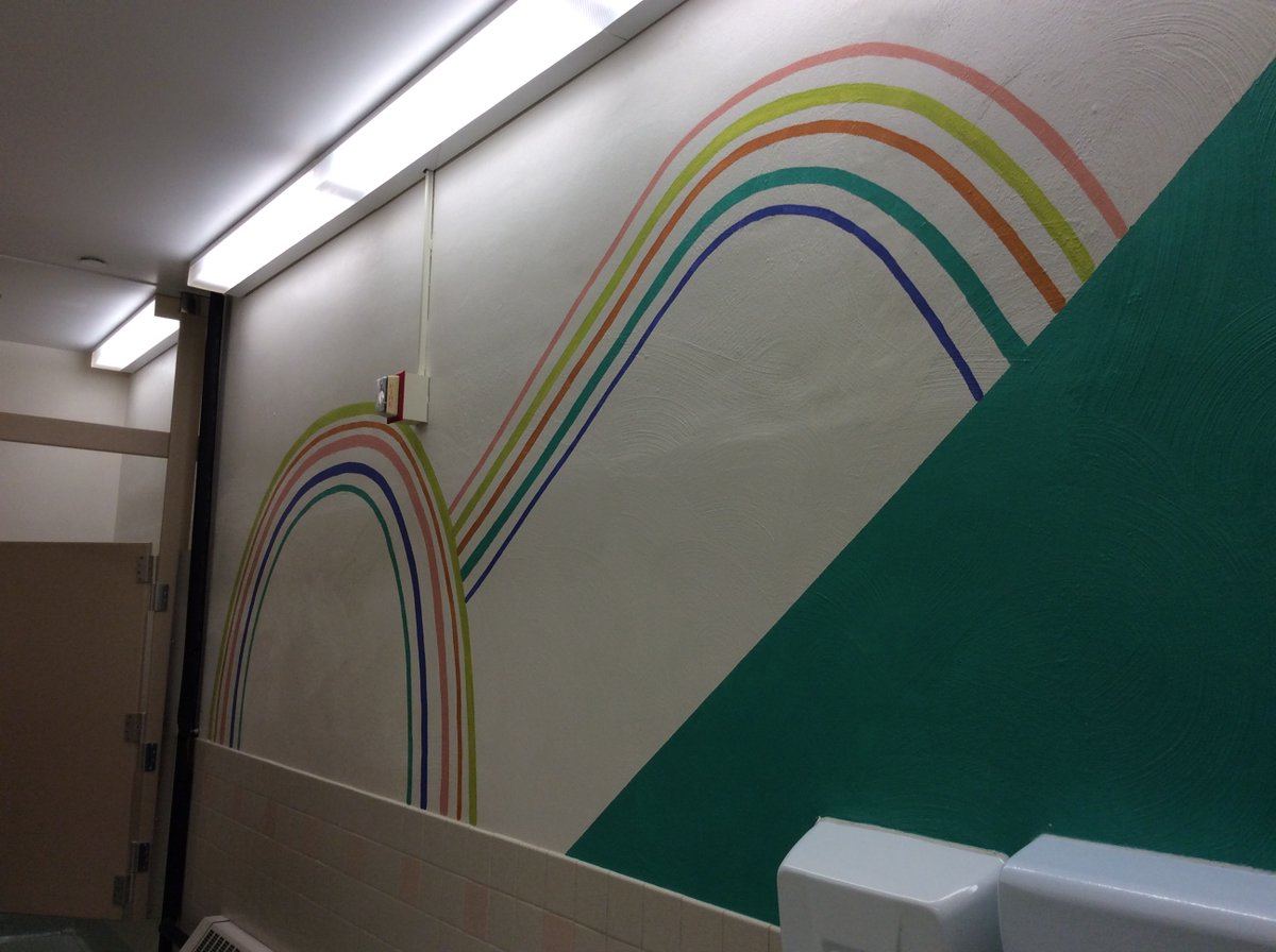 McclellanPta's tweet photo. A HUGE THANK YOU to Mrs. Bowser for beautifying our bathrooms at McClellan with positive messages and color! They look SO NICE! @McClellan_WJHSD @wjhsd @Bowser_Art https://t.co/aCbxso7mpQ