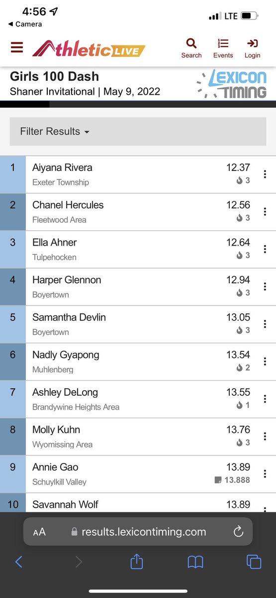 12.37 in the 100m at the shaner invitational! New Pr!